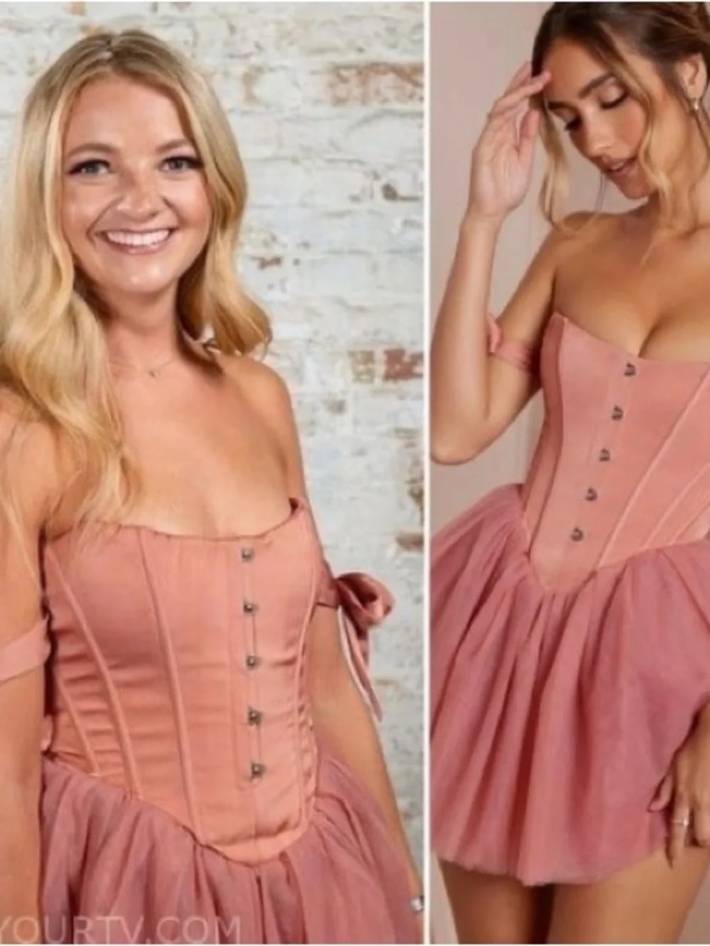 🌺 OH POLLY Reine Corset Tulle Mini Dress in Terracotta. Size US 2. Great Cond!! - Picture 6 of 12